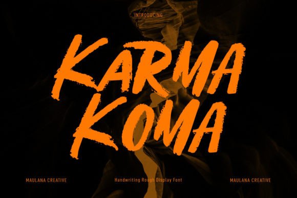 Karma Koma: A Bold Brush Display Font for Modern Web Design