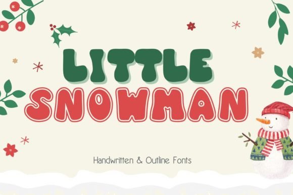 Little Snowman Font for Festive and Fun Campaign Designs