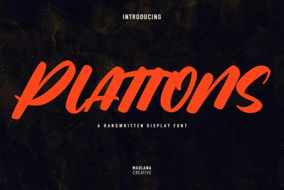 Plattons: The Slanted Handwritten Display Font for Modern Web Projects