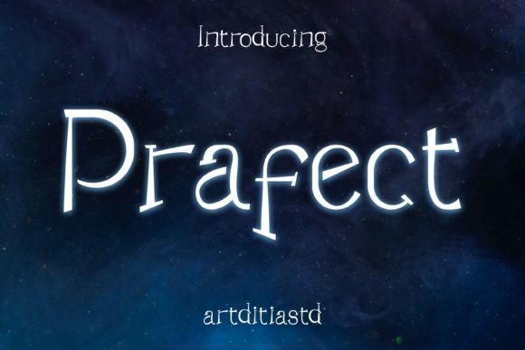 Prafect: A Modern Display Font for Playful Digital Design