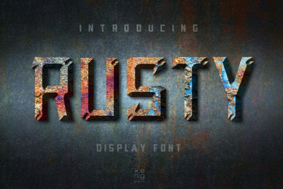 Rusty: A Bold Display Font for Whimsical Branding