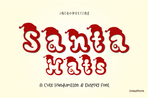 Santa Hats Font for Festive Campaign Designs