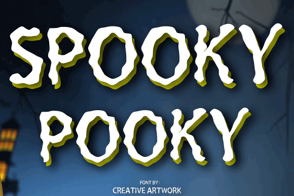 Spooky Pooky: A Playful Display Font for Halloween-Themed Branding