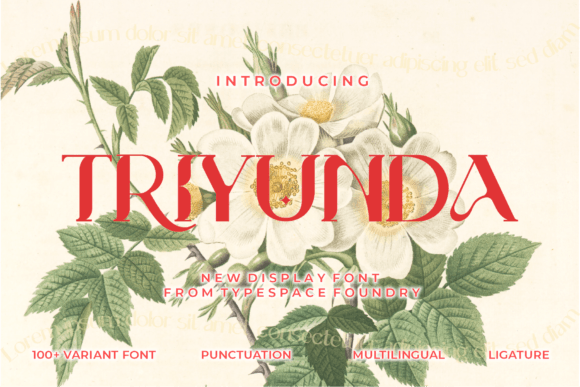 Triyunda: A Sophisticated Display Font for Chic Branding